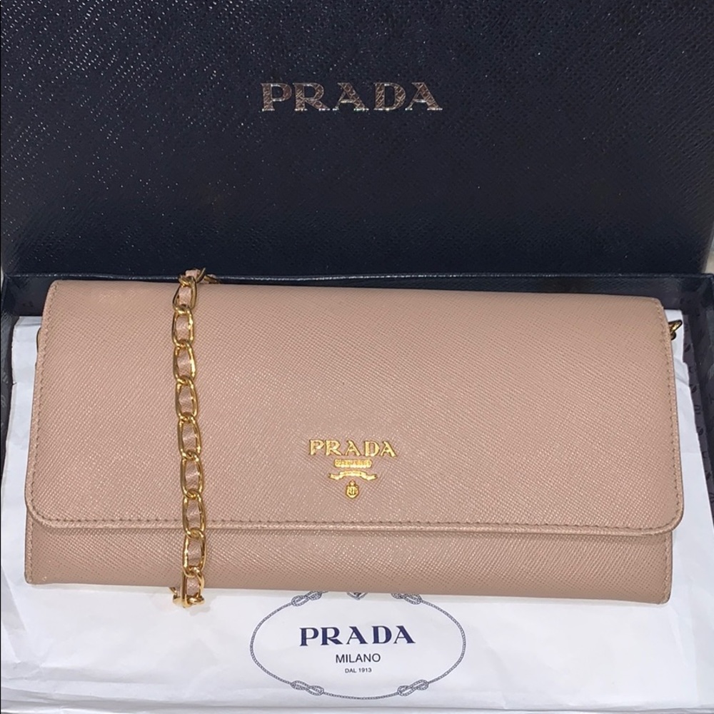COPY - Prada Saffiano Leather Wallet On Chain clutch bag